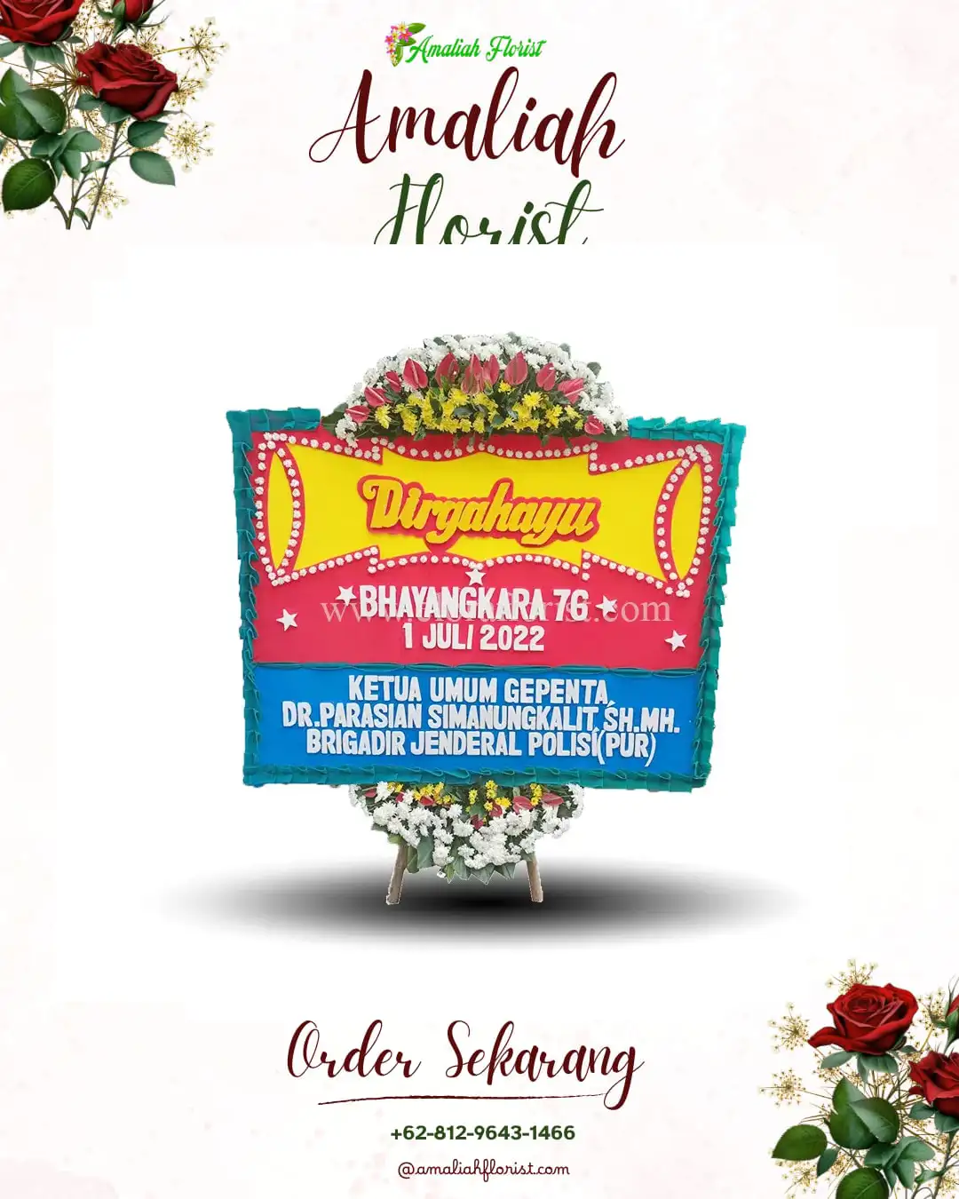 Papan Bunga HUT Ulang Tahun Pegunungan Arfak